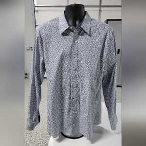 NICK GRAHAM Everywhere Stretch Modern Fit Button Shirt Blue Men’s XL